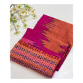 Vibrant Magenta & Orange Ikat Print Fusion Shawl