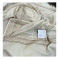 Ivory Pashmina Shawl with Gold Swarovski Stone Embellishments