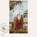 Ivory Kashmiri-Style Floral Embroidered Shawl