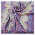 Soft Lavender & Rose Pink Paisley Pashmina-Style Wrap