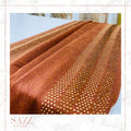 Terracotta Rust Pashmina with Gold Studded Border