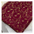 Deep Maroon Vine Embroidery Kashmiri Stole