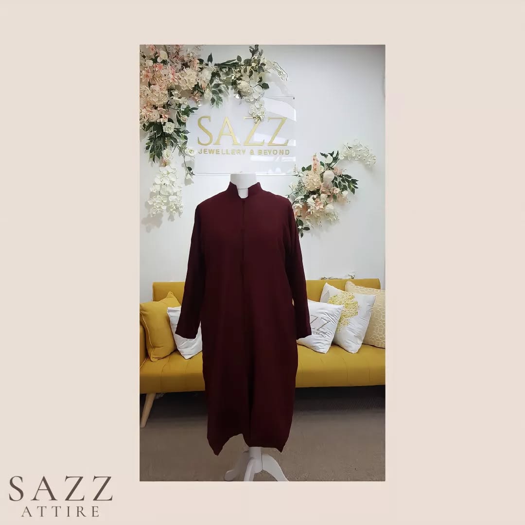 Classic Plum Long Woolen Overcoat - Solid Tailored Fit