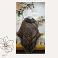 Vintage Black & Gold Mandala Embroidered Fur Poncho