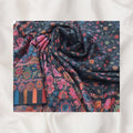 Charcoal Black All-Over Floral Jamawar Shawl with Multi-Color Weave