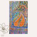 Royal Multi-Color Paisley Print Silk Blend Scarf