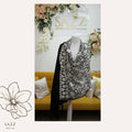 Heritage Black & White Full-Body Aari Embroidered Woolen Shawl