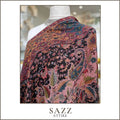 Rose Pink & Black Heritage Kani Print Shawl