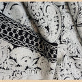Monochrome Luxury: Black & White Heavy Jamawar Pashmina