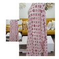 Blush Pink Monogram Embroidered Pashmina Shawl - Luxury Soft Wrap