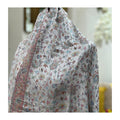 Pastel Sage Pashmina Shawl with Intricate Multi-Tone Weaving
