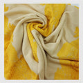 Cream & Sunshine Yellow Lace Appliqué Pashmina