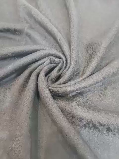Midnight Black Classic Kashmiri Plain Pashmina Shawl